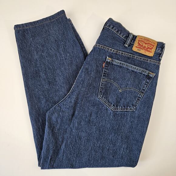 Levi's Other - Levi's 569 Jeans Men's 40x29* Loose Straight Fit Dark Wash Denim‎ Rigid Cotton